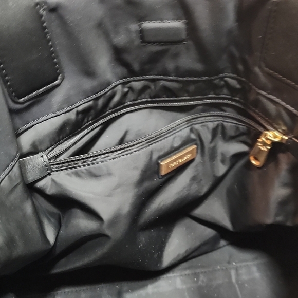 Tory Burch Ella Black Nylon Tote HandBag - Picture 9 of 17